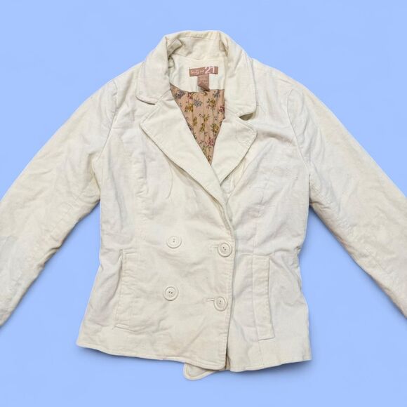 Forever-21 Women's White and Cream Jacket - Picture 2 of 5